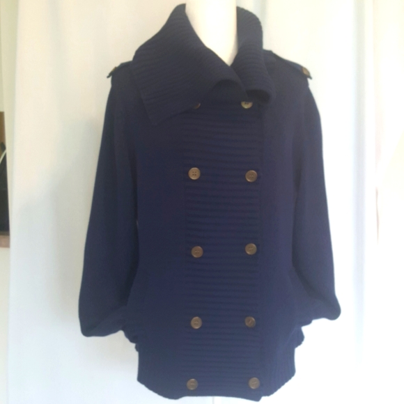 ASOS Sweaters - ASOS Double breasted sweater i navy blue